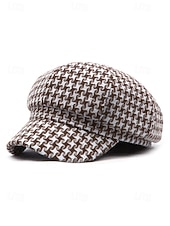 levne Dámské klobouky-Dámská polyesterová čepice s pepito vzorem – elegantní vintage design, více barev, stylová a pohodlná pro každodenní nošení
