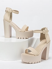 halpa Naisten kengät-naisten vihreät platform-sandaalit lohkokorolla - rohkeat nilkkaremmit avoimet kärjet juhlakengät Pyhän Patrickin päivän juhlintaan, irlantilaisiin festivaaleihin &amp;yöjuhlat