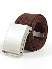 economico Accessori-Cintura da uomo in tela, tessuto multicolore con fibbia argentata elegante, perfetta per il giorno di San Patrizio, il carnevale e l'uso quotidiano, regolabile ed elegante