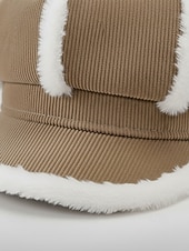 cheap Women's Hats-Women's Thickened Polyester Plaid Hat with Bow Detail, Available in Multiple Colors – Perfect for Fall and Winter Fashion