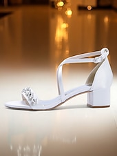 economico Madre della Sposa/Sposo-sandali da donna con tacco a blocco e strass color bordeaux - eleganti scarpe eleganti con cinturino alla caviglia per la mamma della sposa, matrimonio chic in città &amp;eventi serali formali