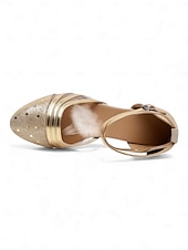 cheap Ballroom Shoes &amp; Modern Dance Shoes-Women's Professional Latin Dance Shoes, Gold Mesh &amp; Leather Lace-Up Ballroom Heels, Secure Ankle Strap, Elegant Competition &amp; Performance Dance Footwear for Latin, Salsa, Cha-Cha &amp; Ballroom Dancers