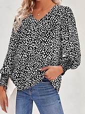 economico Serbatoio Grafico-Per donna Maglietta Stampato Floreale Casual Manica Lunga Scollo a V Top Regolari Quotidiano Uscire Weekend Nero Rosa Vino Blu marino Verde Primavera Autunno