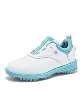 رخيصةأون أحذية جولف نسائية-Women's Golf Shoes - White &amp; Pink Stylish Athletic Sneakers with Non-Slip Sole, Cute Preppy Style for Female Golfers, Perfect for Golf Courses, Casual Outdoor Activities &amp; Daily Wear