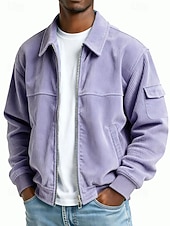 Χαμηλού Κόστους Καθημερινά μπουφάν-Ανδρικά Κοτλέ σακάκι Causal Καθημερινά Τσέπη Φθινόπωρο Χειμώνας Συμπαγές Χρώμα Βίντατζ Καθημερινά Κολάρο Πουκαμίσου Κανονικό Μαύρο Πράσινο Ανοικτό Βαθυγάλαζο Σκούρο πράσινο Καφέ Σακάκια