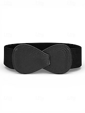 billiga Tillbehör-Elastiskt polyesterbälte för kvinnor, i flera färger, bekvämt och töjbart, perfekt för St. Patricks Day och vardagsbruk