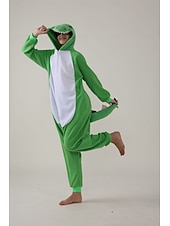 billige Dyrekostyme-Kigurumi-pysjamas Gruppekostyme Onesie-kostyme Dyremønster Drage fantasi Varm Behagelig Med hette Fleece Voksne Herre Dame Unisex Halloween Karneval Fest Ytelse homewear Kle deg opp