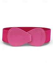 billiga Tillbehör-Elastiskt polyesterbälte för kvinnor, i flera färger, bekvämt och töjbart, perfekt för St. Patricks Day och vardagsbruk