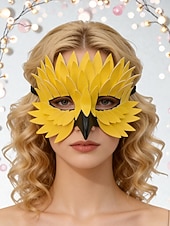 halpa Lisätarvikkeet-Naisten Mardi Gras vihreä höyheninen nahkanaamio - lintuinspiroitu puvustuslisävaruste 3D-kerroksilla venetsialaiseen karnevaaliin ja naamiaisjuhliin