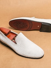 economico Scarpe da uomo-mocassini intrecciati verdi da uomo: scarpe slip-on alla moda con trama intrecciata, perfette per le feste di San Patrizio e le uscite informali