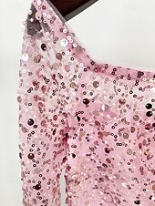 cheap Sheath Evening Dresses-Sheath Column Floor Length Formal Dresses Evening Gown Evening Gown Elegant Sparkle 3/4 Length Sleeve Off Shoulder Wedding Valentine's Day Sequined with Sequin