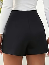 economico Gonne casual-Per donna Moda Casual Mini Vita media Gonne Semplice Arricciato Inelastico Streetwear Uscire Nero Rosa Estate