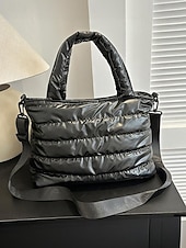 olcso Kézitáskák és bevásárlótáskák-női könnyű, steppelt, puffos, keresztpántos táska - többszínű, vízálló, párnázott kézitáska mindennapi ingázáshoz