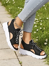preiswerte Sport Sandalen-Beigefarbene, sportliche Damensandalen – atmungsaktive Zehensandalen mit Schnürverschluss, ideal für Spaziergänge im Park, Strandtage und Outdoor-Abenteuer.