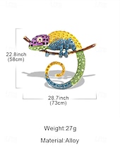 economico Accessori-Spilla in lega per uomo Chameleon disponibile in più colori perfetta per il carnevale e balli in maschera accessorio divertente e alla moda