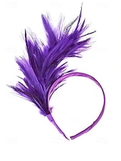 billiga Tillbehör-Kvinnors Mardi Gras fjäderöronband i flera färger livliga och roliga perfekta för karneval och maskeradtorer