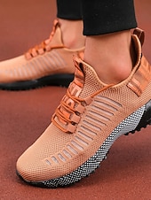 billiga Herrskor-Ljusgröna herrskor i andningsbart mesh, lätta, halkfria terrängsneakers, bekväma träningsskor för promenader, jogging, gym och St. Patrick's Day-kläder