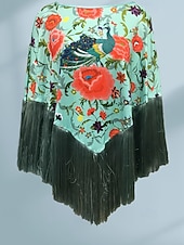 cheap Boho Tops-Women's Blouse Tassel Print Floral Active Stylish Long Sleeve Crew Neck Regular Tops Daily Holiday Going out Blue Yellow Summer Spring