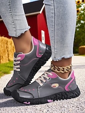 preiswerte Damen-Sneaker-Lässige Damen-Sneaker zum Schnüren – bequeme Schuhe mit strukturierten Ziernähten, ideal für Spaziergänge im Freien, tägliche Besorgungen, Brunch-Verabredungen und Ausflüge aufs Land.