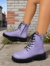 cheap Women's Shoes-Women's Green Lace-up Boots with St. Patrick's Day Vibe – Stylish Durable Boots with Sturdy Soles, Ideal for Parades, Outdoor St. Patrick's Day Celebrations and Festive Adventures