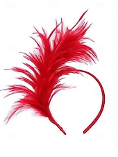 billiga Tillbehör-Kvinnors Mardi Gras fjäderöronband i flera färger livliga och roliga perfekta för karneval och maskeradtorer