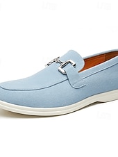  mocassini da uomo con fibbia verde: design elegante e comodo, ideali per il giorno di San Patrizio, abbigliamento casual e comfort quotidiano