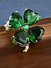 Недорогие День Святого Патрика-Женский кулон в виде зеленого клевера из сплава, трансформируемое ожерелье или брошь, идеально подходит для Дня Святого Патрика и для повседневной носки.