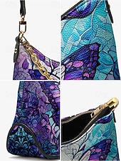 preiswerte Handtaschen und Tragetaschen-Damen-Schultertasche aus Kunstleder mit verstellbarem Riemen, Schmetterlingsmuster, in verschiedenen Farben erhältlich, vielseitige Tragemöglichkeiten für legere und formelle Anlässe.