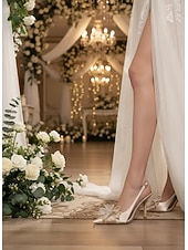 halpa Morsian-elegantit satiinikorkokengät kristallirusetilla – slingback-hääkengät klassisiin tanssiaisiin ja intiimeihin seremonioihin