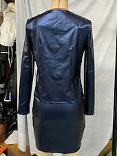 cheap Plain Dress-Women's Long Dress Maxi Dress Casual Dress Work Dress Dress Set Elegant Fashion Modern Daily Office Vacation Regular Fit Plain Long Sleeve Crew Neck Burgundy Navy Blue Spring Fall Winter