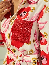 cheap Casual Dress-Abstract Floral Print Long Shirt Maxi Dress Vacation Casual