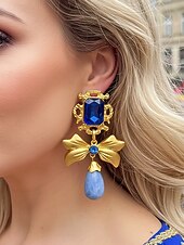voordelige Accessoires-Dames Mardi Gras Multi-Stijl Gouden Legering  Kristallen Hangers – Luxe Retro Accessoire voor Carnaval en Themapartijen