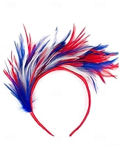 billiga Tillbehör-Kvinnors Mardi Gras fjäderöronband i flera färger livliga och roliga perfekta för karneval och maskeradtorer