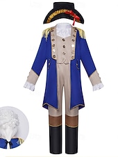  250e anniversaire des États-Unis Rococo Baroque Tenues Manches longues George Washington Epoque Coloniale Guerre d'indépendance américaine Déguisement Garçons Carnaval Jour de l'indépendance 4 juillet