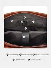 cheap Handbag &amp; Totes-Women's Faux Leather Tote Bag with Adjustable Shoulder Strap, Large Capacity, Waterproof, Multiple Colors - Perfect for Weekend Getaways and Daily Commute