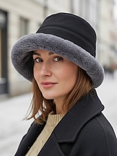 billige Damehatter-Damehatt med fuskepelsfôr, myk og koselig, tilgjengelig i flere farger for vinter- og fritidsbruk