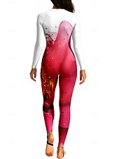 levne Rash guardy One Piece-Dámské Standard Ochrana proti vyrážce Celotělové plavky Potápěčská kombinéza Květinový Abstraktní Přední zip UPF50+ Ochrana proti UV záření Rychleschnoucí Dlouhý rukáv Plavky Bodýčko Surfování Kanoe
