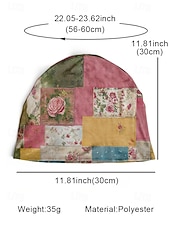 Недорогие Женские шляпы-Женская эластичная шапка-бини из хлопковой смеси в стиле «богем», с разноцветным узором, можно носить как утеплитель для шеи, идеально подходит для повседневной носки и активного отдыха