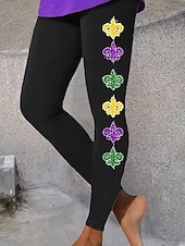 preiswerte Karnevalskleidung für Damen-Karneval Damen Leggings Aktive Urlaub Mode Vollständig Hohe Taille Hosen Grafik Geometrischer Druck Hohe Schnitt Komfort Outdoor Bequem Dehnbar Festival Schwarz Grün Sommer Frühling Slim Fit
