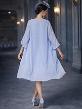 זול ערכות שמלות של אמא-שני חלקים מעטפת עמוד באורך הקרסול שמלת אורח לחתונה שמלה לאם הכלה  ללא שרוולים עם תכשיטים אלגנטית אורחת חתונה מסיבת החתונה שיפון תחרה שמלות ז'קט עם אפליקציות