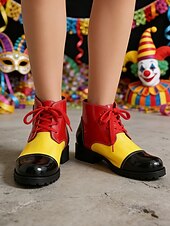 Χαμηλού Κόστους Γυναικεία παπούτσια-Γυναικεία Μαρντί Γκρά Κόκκινα Παπούτσια Πρόσω خلف Παπούτσια Μασκέ για Καρναβαλικό Κόσμο Κλόουν Κοσπλέι  Χάλοουιν