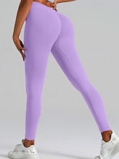 economico Leggings semplici-Per donna Chinos Leggings Streetwear Casual Athleisure Lunghezza intera Vita media Semplice Elastico in vita Traspirante Elasticizzato Quotidiano All'aperto Vacanza Viola Nero Blu reale Fuschia