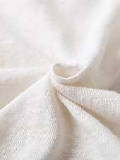 preiswerte Baumwoll-Leinen T-Shirts-Herren Henley Hemd Leinen-T-Shirt Langarm V Ausschnitt Sommer Frühling Einfarbig Vintage Böhmische Lässig Rein Lässig Urlaub Straße Schwarz Weiß Hellgrün Top T-Shirt für Herren