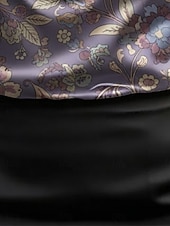 economico Bluse Eleganti-Per donna Camicia Elegant Top in raso A calotta di seta Stampato Drappeggiato Floreale Elegante Casual Manica Lunga Scollo a Cascata Top Regolari Quotidiano Lavoro Ferie Viola Primavera Autunno