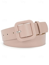 baratos Dia de São Patricio-Cinto feminino em couro sintético, diversas cores, ajuste regulável, perfeito para o Dia de São Patrício e para o dia a dia, acessório estiloso e versátil.