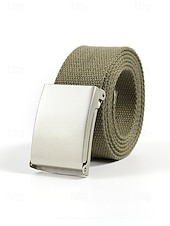 economico Accessori-Cintura da uomo in tela, tessuto multicolore con fibbia argentata elegante, perfetta per il giorno di San Patrizio, il carnevale e l'uso quotidiano, regolabile ed elegante