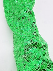 Недорогие День Святого Патрика-Женские полиэстеровые перчатки с пайетками на пальцах и рукавах, комплект из 2 пар, различные цвета, идеально подходят для Дня Святого Патрика и вечеринок, блестящие и стильные.