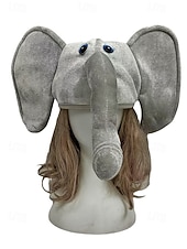 cheap Accessories-Unisex Polyester Elephant Mardi Gras Hat, Fun and Soft, Perfect for Carnival &amp; Masquerade Balls, Cute Animal-Themed Accessory