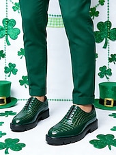 levne Pánské boty-Stylové pánské zelené ležérní tenisky – pohodlné, prodyšné provedení na Den svatého Patrika – ideální pro venkovní oslavy