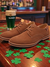 economico Scarpe da uomo-scarpe oxford in pelle scamosciata verde da uomo, scarpe casual morbide e leggere per comfort e stile, perfette per l'uso quotidiano, casual da lavoro, feste e outfit per il giorno di San Patrizio